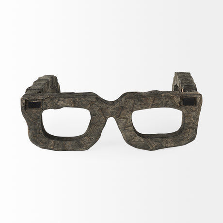 Elliot 13L x 14W Brown Wooden Eyeglasses from Mercana - Luna Furniture