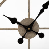 Mething Light Brown 19" Small Farmhouse Wall Clock from Mercana - Luna Furniture