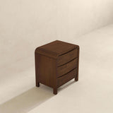 Lionel Mid Century Modern Solid Wood Nightstand 3-Drawer Bed Side Table from Ashcroft Furniture - Luna Furniture