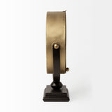 Houston Gold Metal Half Moon Base Table Clock from Mercana - Luna Furniture
