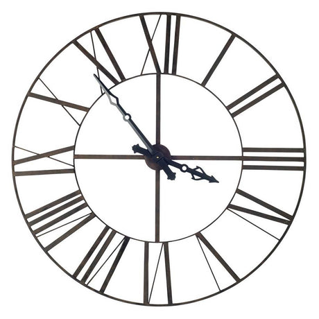 Pender 50" Round Giant Oversized Industrial Wall Clock from Mercana - Luna Furniture