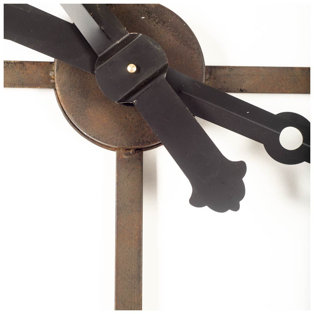 Pender 50" Round Giant Oversized Industrial Wall Clock from Mercana - Luna Furniture