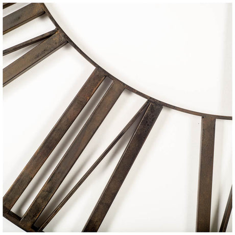 Pender 50" Round Giant Oversized Industrial Wall Clock from Mercana - Luna Furniture