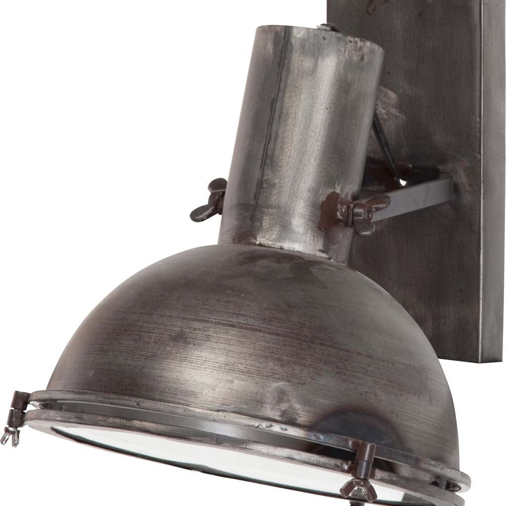 Taza 10.3x12 Gray Metal Dome Shade Wall Sconce from Mercana - Luna Furniture