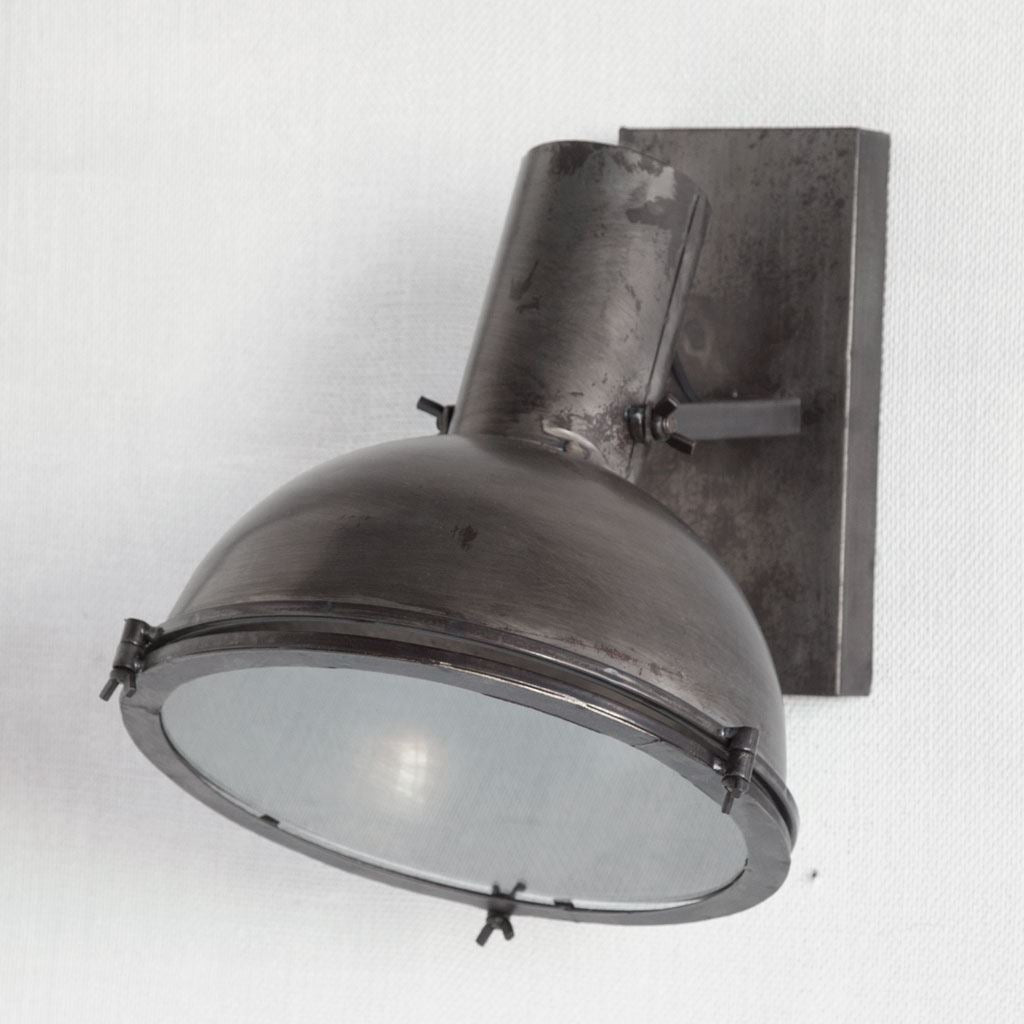 Taza 10.3x12 Gray Metal Dome Shade Wall Sconce from Mercana - Luna Furniture