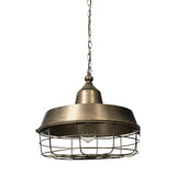 Tahla 14x 14.5 Gold Toned Metal Cage Pendant Light from Mercana - Luna Furniture