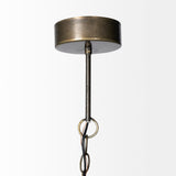 Tahla 14x 14.5 Gold Toned Metal Cage Pendant Light from Mercana - Luna Furniture
