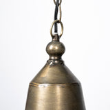 Tahla 14x 14.5 Gold Toned Metal Cage Pendant Light from Mercana - Luna Furniture