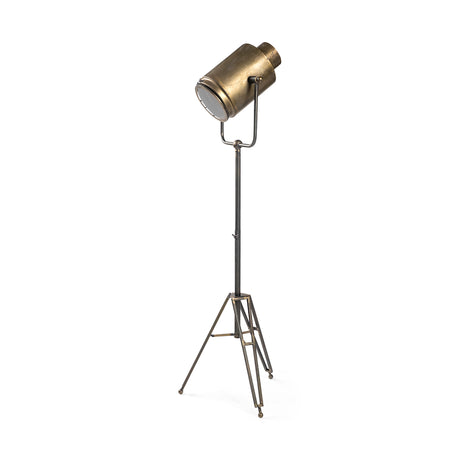 Debdou (61"H) Gold Metal Adjustable Cinema-Style Floor Lamp from Mercana - Luna Furniture