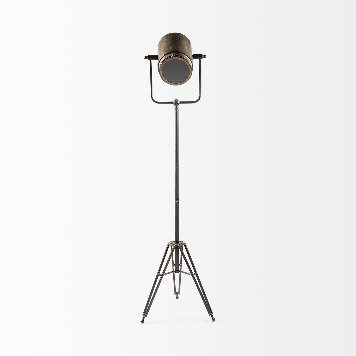 Debdou (61"H) Gold Metal Adjustable Cinema-Style Floor Lamp from Mercana - Luna Furniture