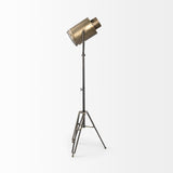 Debdou (61"H) Gold Metal Adjustable Cinema-Style Floor Lamp from Mercana - Luna Furniture