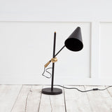 Fragon II(26"H) Black/Gold Metal Adjustable Cone Shade Table Lamp from Mercana - Luna Furniture