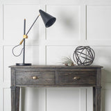 Fragon II(26"H) Black/Gold Metal Adjustable Cone Shade Table Lamp from Mercana - Luna Furniture