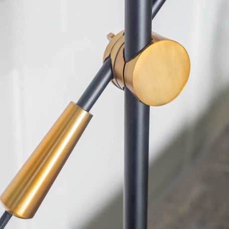Fragon II(26"H) Black/Gold Metal Adjustable Cone Shade Table Lamp from Mercana - Luna Furniture