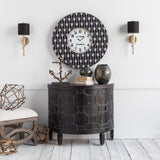 Sabinal II 7x18 Gold Resin Tree Branch Black Fabric Shade Wall Sconce from Mercana - Luna Furniture