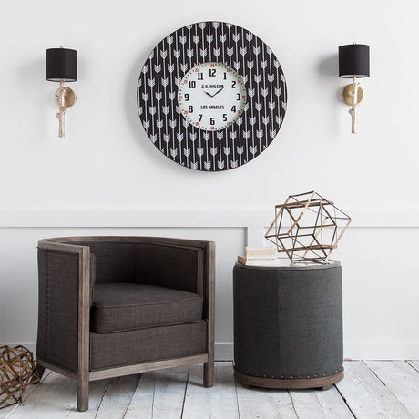 Sabinal II 7x18 Gold Resin Tree Branch Black Fabric Shade Wall Sconce from Mercana - Luna Furniture