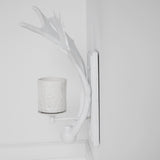 Rockland 8x19.5 White Resin Antlers Wall Sconce from Mercana - Luna Furniture
