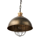 Dawson I 13x13.5 Silver Toned Metal Dome Pendant Light from Mercana - Luna Furniture