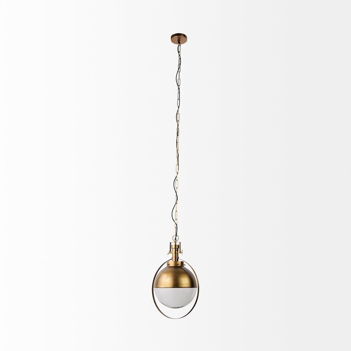 Leighton I 15x20 Gold Toned Metal Spherical Pendant Light from Mercana - Luna Furniture