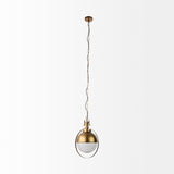 Leighton I 15x20 Gold Toned Metal Spherical Pendant Light from Mercana - Luna Furniture