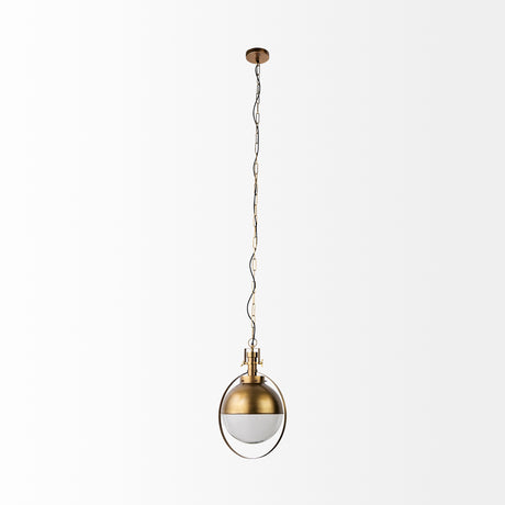 Leighton I 15x20 Gold Toned Metal Spherical Pendant Light from Mercana - Luna Furniture