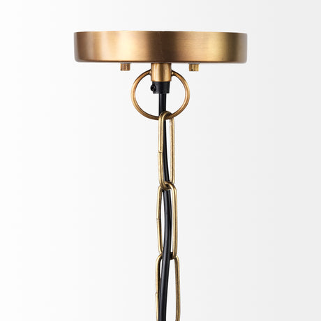 Leighton I 15x20 Gold Toned Metal Spherical Pendant Light from Mercana - Luna Furniture