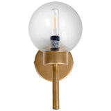 Boltern I 6x12 Gold Toned Glass Globe Wall Sconce from Mercana - Luna Furniture