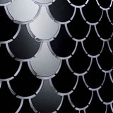 Brasseur I (26"x15") Charcoal Black Metal Fish Scale Three Bulb Chandelier from Mercana - Luna Furniture
