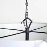 Brasseur I (26"x15") Charcoal Black Metal Fish Scale Three Bulb Chandelier from Mercana - Luna Furniture