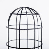 Carkner I (38"H) Gun-Metal Grey Cylindrical Metal Cage Table Lamp from Mercana - Luna Furniture