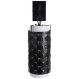 Brasseur III 10.5x22 Black Toned Metal Fish Scale Wall Sconce from Mercana - Luna Furniture