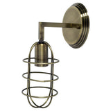 Hines II 6x14 Bronze Toned Metal Bulb Cage Wall Sconce from Mercana - Luna Furniture