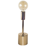 Mooney I (17.5"H) Metallic-Gold Metal Shade-less Table Lamp from Mercana - Luna Furniture