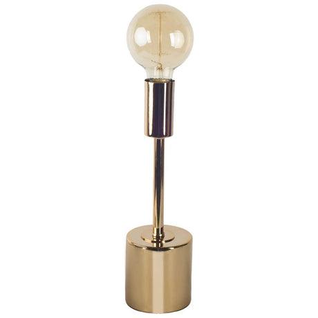 Mooney I (17.5"H) Metallic-Gold Metal Shade-less Table Lamp from Mercana - Luna Furniture