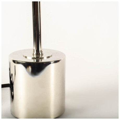 Mooney (17.5"H) Metallic-Silver Metal Shade-less Table Lamp from Mercana - Luna Furniture
