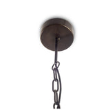 Penhill (25"x24") Black and Wooden Three Bulb Chandelier from Mercana - Luna Furniture