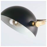Denmark (55.1"H) Black/Gold Concrete Base Metal Shade Floor Lamp from Mercana - Luna Furniture