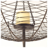 Rihanna I Small Black Metal Umbrella Candle Holder Lantern from Mercana - Luna Furniture