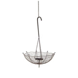 Rihanna II Medium Black Metal Umbrella Candle Holder Lantern from Mercana - Luna Furniture