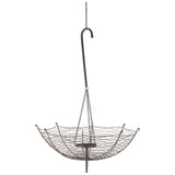 Rihanna III Large Black Metal Umbrella Candle Holder Lantern from Mercana - Luna Furniture