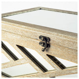 Tiffany (Set of 2) Off-White Wooden W/ Mirror Inlay Chevron Boxes from Mercana - Luna Furniture