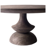 Crossman 60" Round Dark Brown/Gray Solid Wood Table Top & Base Dining Table from Mercana - Luna Furniture