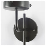 Bougeoir I I 8x20 Gray Metal Cylindrical Glass Shade Wall Sconce from Mercana - Luna Furniture