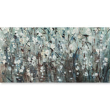White Blooms with Navy II (MC) by Mercana Studio a Hand Embellished Textured Canvas from Mercana - Luna Furniture