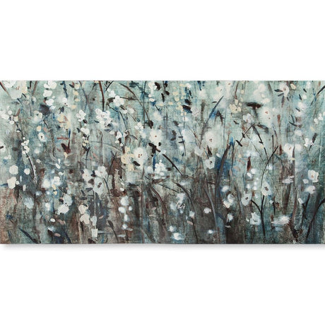 White Blooms with Navy II (MC) by Mercana Studio a Hand Embellished Textured Canvas from Mercana - Luna Furniture