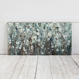 White Blooms with Navy II (MC) by Mercana Studio a Hand Embellished Textured Canvas from Mercana - Luna Furniture