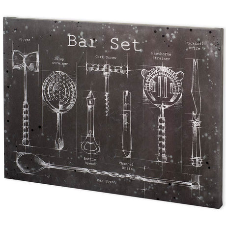 Bar Set by Mercana Studio a Hand Embellished Textured Canvas from Mercana - Luna Furniture