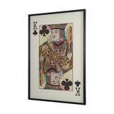 King of Clubs Playing Card a Paper Mosaic Collage Framed Art under Glass from Mercana - Luna Furniture