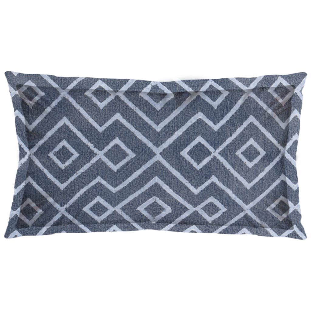 Boswell III 14 x 26 Blue Diamond Patterned Pillow Cover from Mercana - Luna Furniture