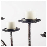 Orville Black Metal Pipe Five Tealight Table Candle Holder from Mercana - Luna Furniture